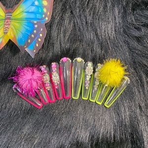 Double Color Negative Space Press On Nails